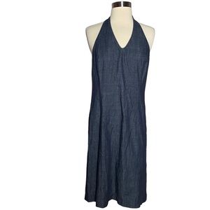 Ann Taylor Denim Halter Dress